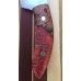 Chef's Knife Red Resin and Burl